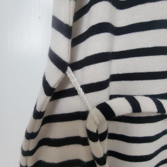 H&M Mama Calf Length Cotton Maternity Dress in Black & White Stripes XS - Picture 13 of 14